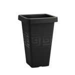 Vaso  Grego Quadrado G 29,5L - Preto