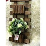 Grade 51x20 C/ Vaso de Madeira