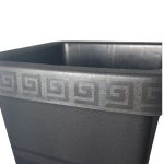 Vaso  Grego Quadrado G 29,5L - Preto - Imagem 3