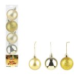 Bola Tb Lisa 8Cm 5Pcs Dourada