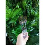 Garfo Inox C Cabo Plastico Transparente - Imagem 2