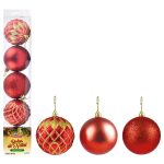 Bola Tb Diamante 7Cm 5Pcs Verm