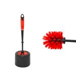 ESCOVA SANITARIA COM SUPORTE TAM UNICO VERMELHO/ CINZA