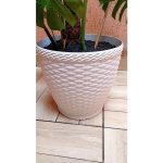 Vaso Rattan Grande Branco 22 Litros - Imagem 3