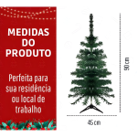 (5896) Arvore De Natal VERDE 90 Cm 80 Galhos - Imagem 2