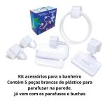 Kit Acessorios P/ Banheiro L/ Caribe C/5 Br Desmontado Coleta Sel
