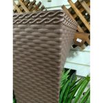 Vaso Para Planta Rattan Pequeno Modelo Twister 12 Litros