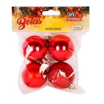 BOLA SAQ LISA 5CM 4PCS VERMELHA - Imagem 3
