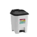 Lixeira Quad Pedal 7L Branco Fechado  Plasmont