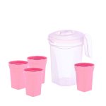 Jarra Transparente C/4 Copos coloridos- Plasmont - Imagem 3