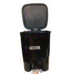 Lixeira Quad Pedal 7L Black Steel - Plasmont - Imagem 2