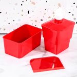 Kit Porta Detergente 600 Ml C Rodo  Vermelho - Imagem 4