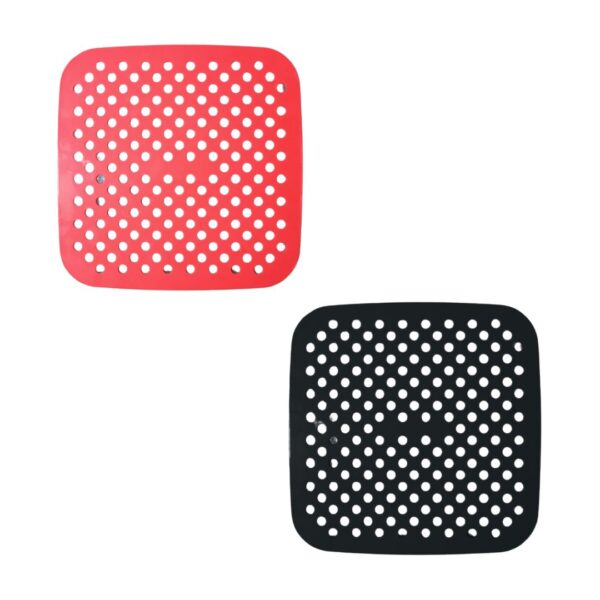 Tapete Quadrado de Silicone para Air Fryer - Antiaderente, Reutilizável e Resistente ao Calor