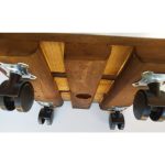 Suporte Para Vaso De Planta Com Rodinha De Madeira - Imagem 3