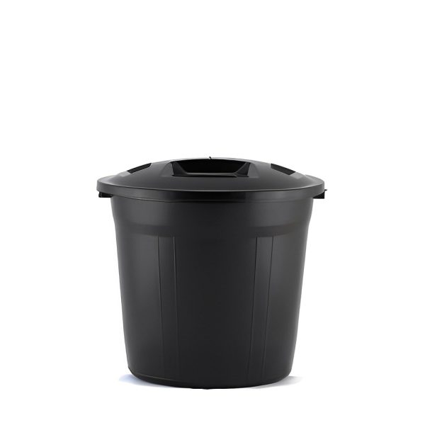 Lixeira N 6 C/ Tampa Preta- Plasmarc