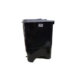 Lixeira Quad Pedal 15L Black Steel - Plasmont - Imagem 2