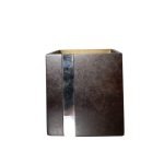 Vaso Decorativo Quadrado em MDF Preto com Tiras de Espelho - 13,5x13cm - Imagem 2