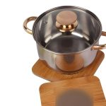 Descanso De Panela Quad. C/Tela Madeira - Zein - Imagem 2