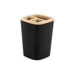 PORTA ESCOVAS PLASTICO/BAMBU 7,5X10,5CM - Imagem 2