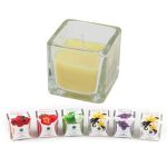 Vela Aromatica C/ Suporte De Vidro 5*5Cm