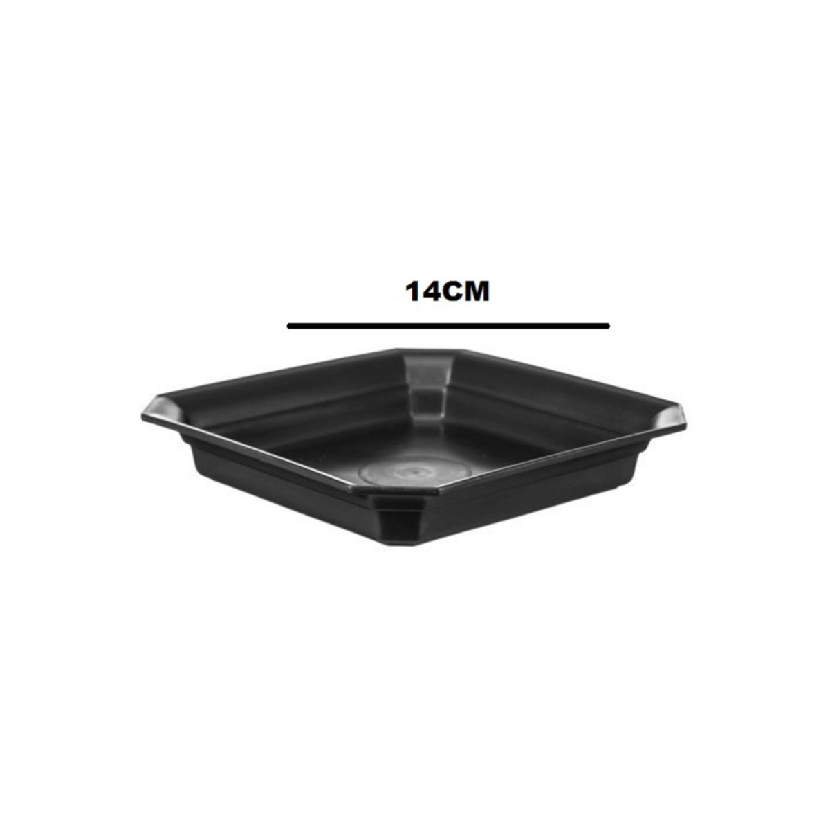 c0a897225954782b9a2e11639a92dbc7.jpg Prato Para Vaso Quadrado Preto N2 12CM- N3 14CM - Imagem 4