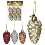 Enfeite Pinha Com 6 8X3,5Cm