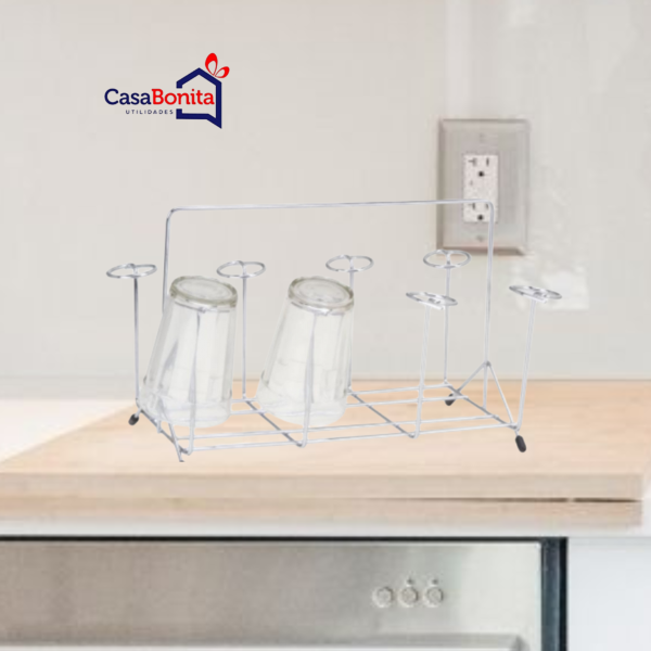 3203-Suporte Copo P/ Mesa 8 Esp