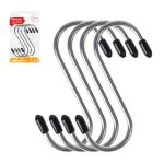 Kit com 4 Ganchos Metálicos em S de 7 cm - Suporta até 5 kg