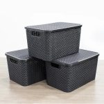 Mini Caixa Rattan 7 L - Preta - Imagem 4