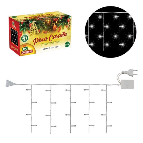 Pisca Cascata 100 Leds Branco