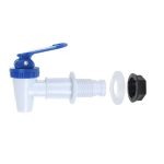 Torneira para Filtro Zein – Plástico, 7x5cm, Branca com Válvula Azul - Imagem 2