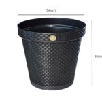 Vaso Redondo Rattan Preto 20 Litros - Arqplast - Imagem 3