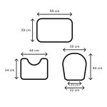 JOGO DE TAPETES PARA BANHEIRO ESTAMPADO SORTIDO - Imagem 4