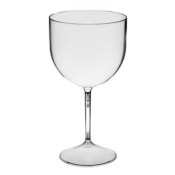 Taça Para Gin De Acrílico Para Festa 600ml - Transparente, Dourada