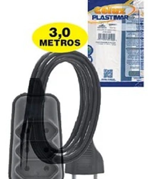 Extensao Baby 2P 3 Mts Preto