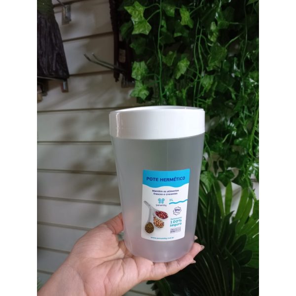 Pote Hermetico Rosca Tpa Branca 1L