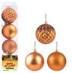 Bola Tb Diamante 8Cm 4Pcs Bronze - Imagem 2