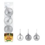 Bola Tb Cristal 8Cm 4Pcs Prata