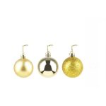 Bola Tb Lisa 7Cm 6Pcs Dourada