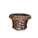 Vaso Violeta Com Borda Junco Sintetico - Imagem 2