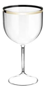 Taca De Gin C/ Borda Dourada 600 Ml Transparente - Imagem 5