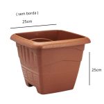 Vaso  Quadrado G  11L- Terra Cota - Imagem 2