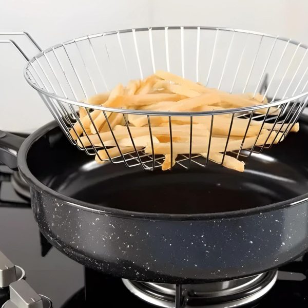 1-659 Frigideira Esmaltda 260 Com Cesto Zinc.