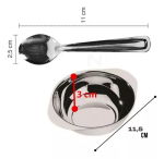 1-710 Kit C/1 Cumbuca E 1 Colherinha Inox