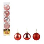 Bola Tb Lisa 8Cm 5Pcs Vermelha