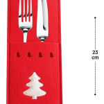 Porta Talher Natal Arvore (Vermelho Branco) 23X10C