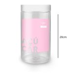 POTE ACUCAR 1,8 L TRANSP. C/ ROSA - Imagem 2