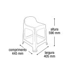 Banqueta Com Encosto Preta Coleta Seletiva - Imagem 4