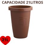 Vaso  Grego Redondo 21 Litros - Terracota - Plasmont - Imagem 5
