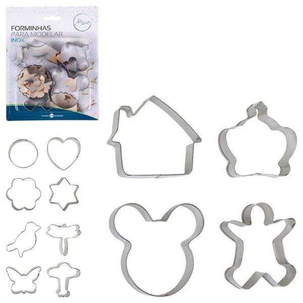 Forma Molde Inox Kit C/4Pcs